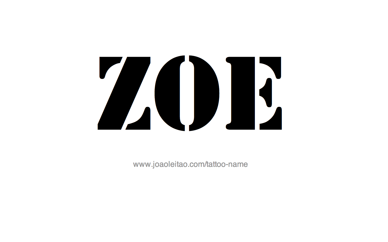 Zoe Name Tattoo Designs
